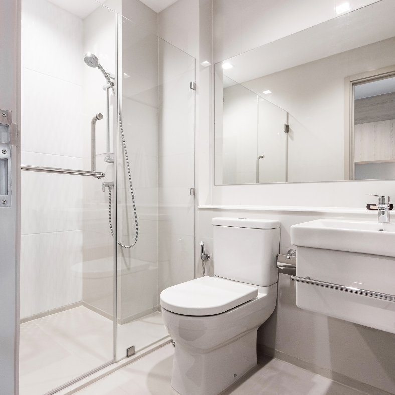 clean and sanitized bathroom