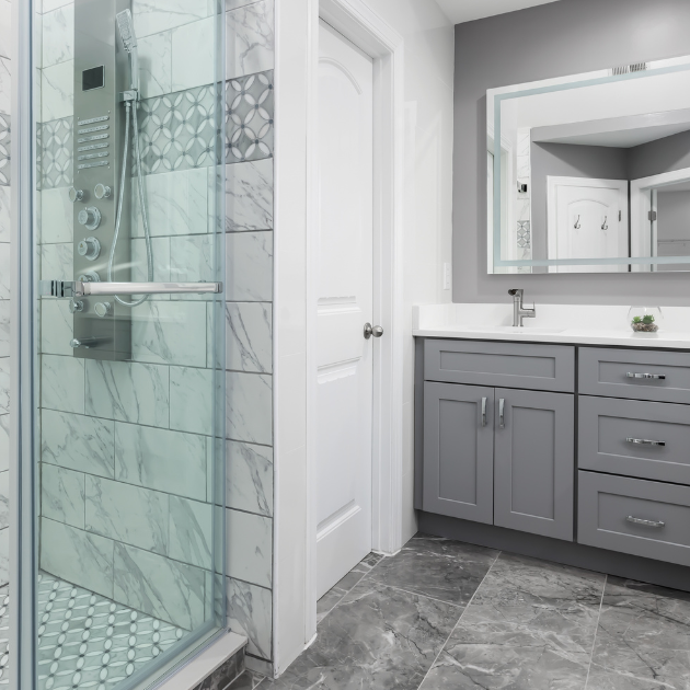 Bathroom pristine and clean