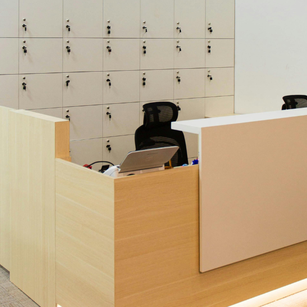Commercial reception after a cleaning service done by experts