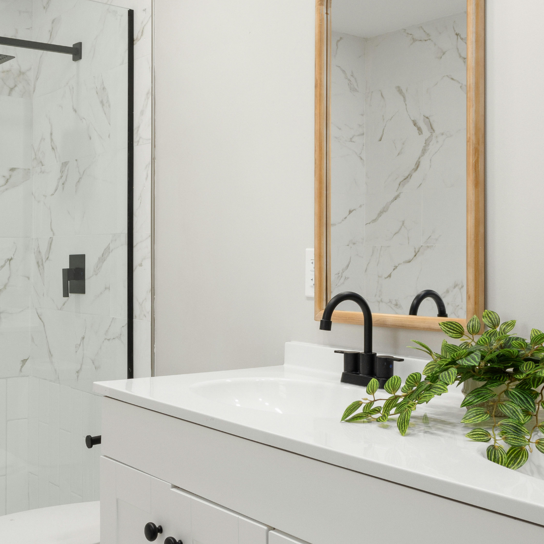 Airbnb bathroom, cleaned and sanitized