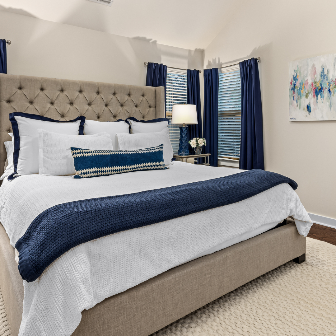 Airbnb bedroom, cleaned and organized