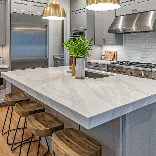 Kitchen after a remodeling project, cleaned and pristine