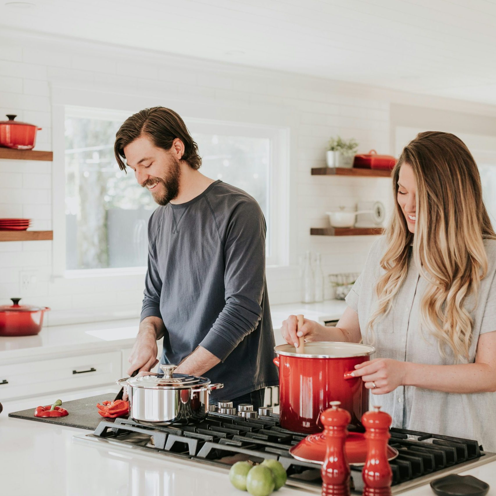 couple resting on a clean and comfortable home