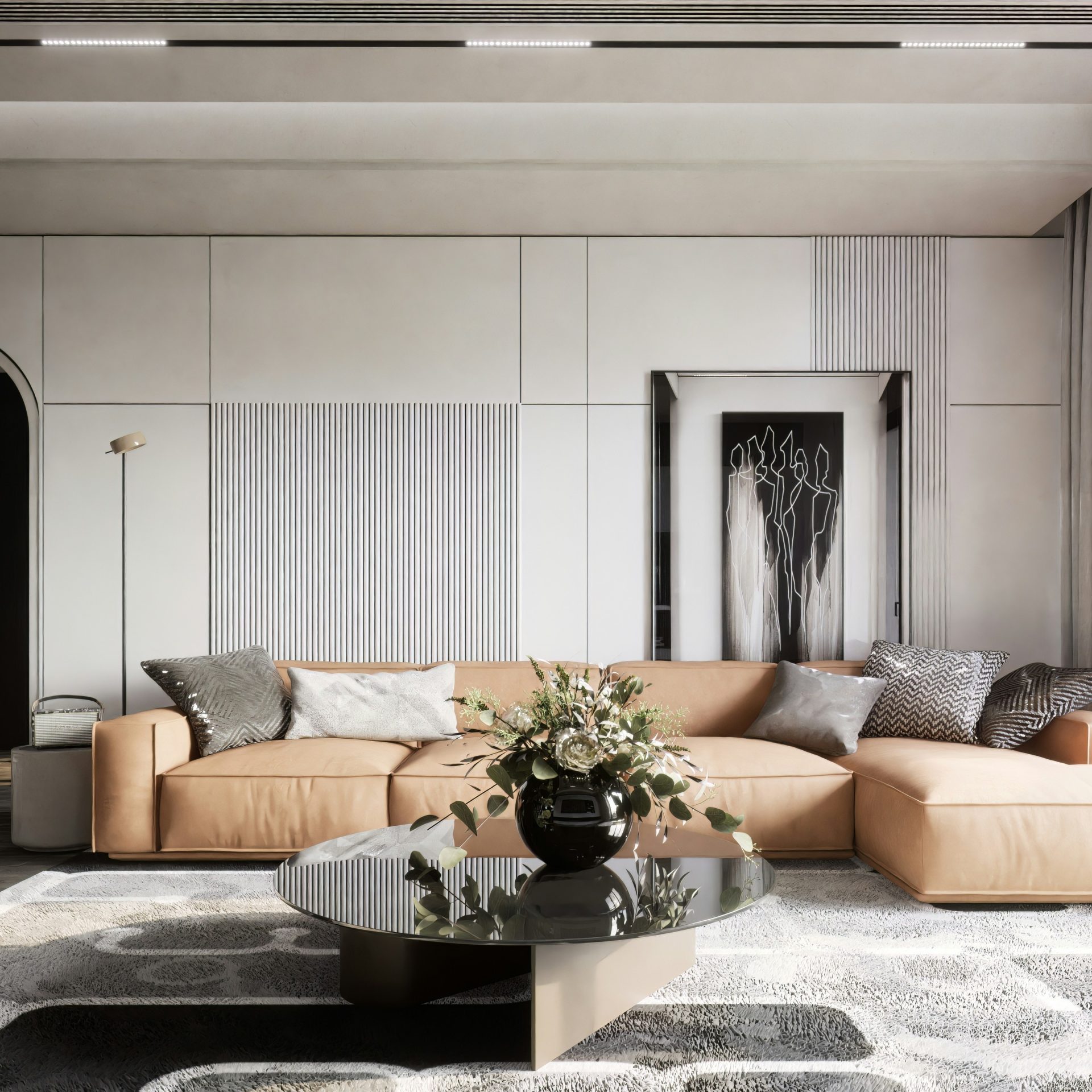 clean and inviting room after being organized and cleaned by professionals