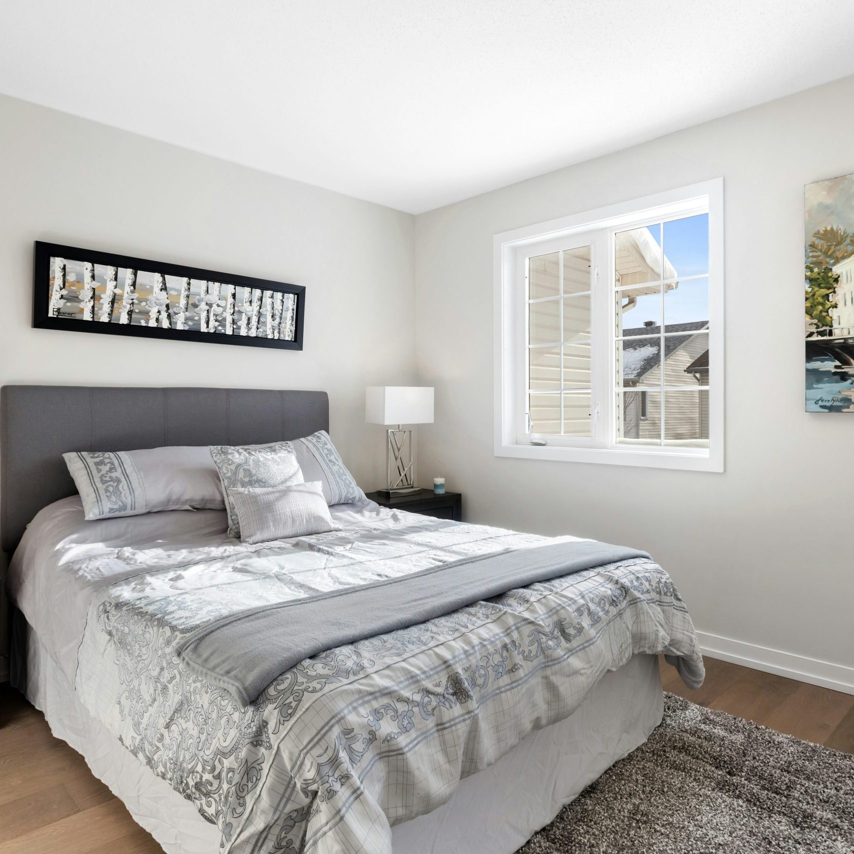 bedroom, cleaned and organized